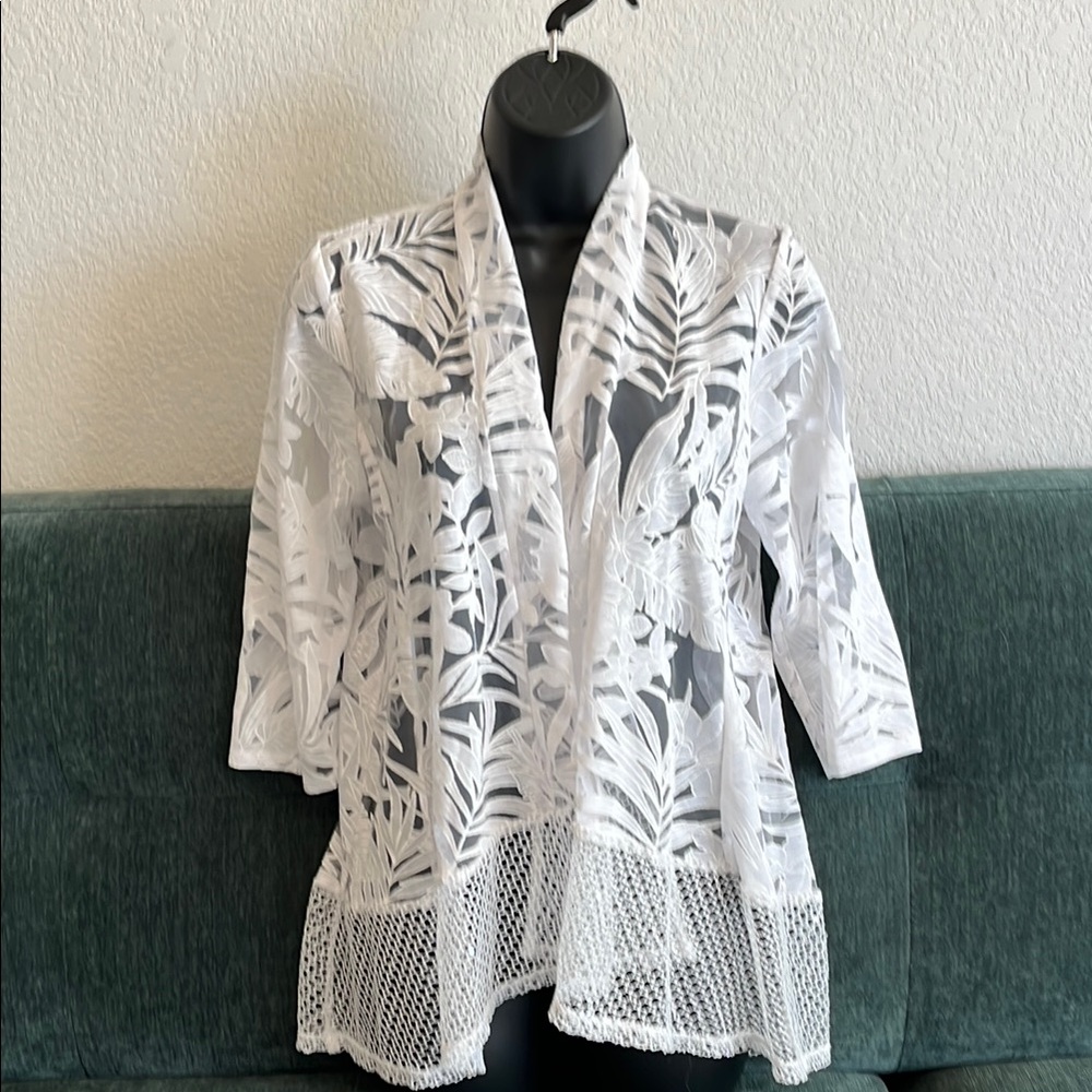 White Lace Floral cover up